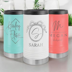 Personalized Bridesmaid Skinny Can Cooler, Custom Hard Seltzer, Bridesmaid Gift, Bridesmaid Proposal, Wedding Coozies Bridal Party