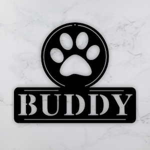 Personalized Pet Name Sign, Metal Sign for dog, Personalized Dog Gifts, Custom Dog Name Sign, Pet name sign, Personalized Gift for Dog