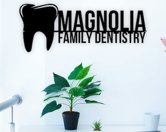 Personalized Dentist Office Sign, Custom Dental Lobby Sign, Dentist Sign, Dentist Gift, Dental Office Wall Decor, Orthodontist Office Sign