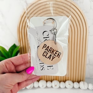 Diaper Bag Name Tag, Book Bag Name Tag, Personalized Key Chain, Back Pack Keychain, Lunch Box Name Tag, Personalized Wood, Back To School