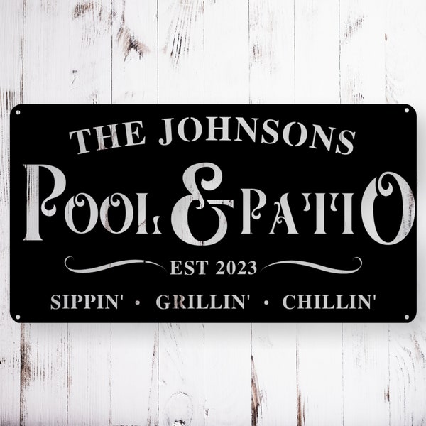 Outdoor Pool Signs Etsy