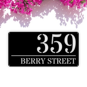 Custom Metal Address Sign,  Rectangle Metal House Numbers, Outdoor Metal, Mailbox Sign, Metal Address Plaque, Housewarming Gift