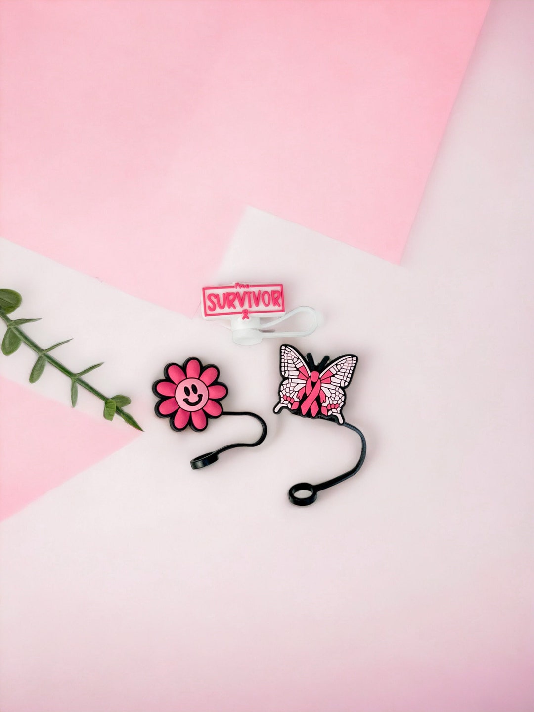 Breast Cancer Straw Topper, Drink Topper Drink Cup Cover for Simply ...