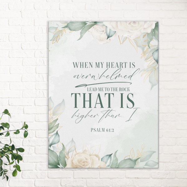 Psalm 61 2 Canvas - Etsy