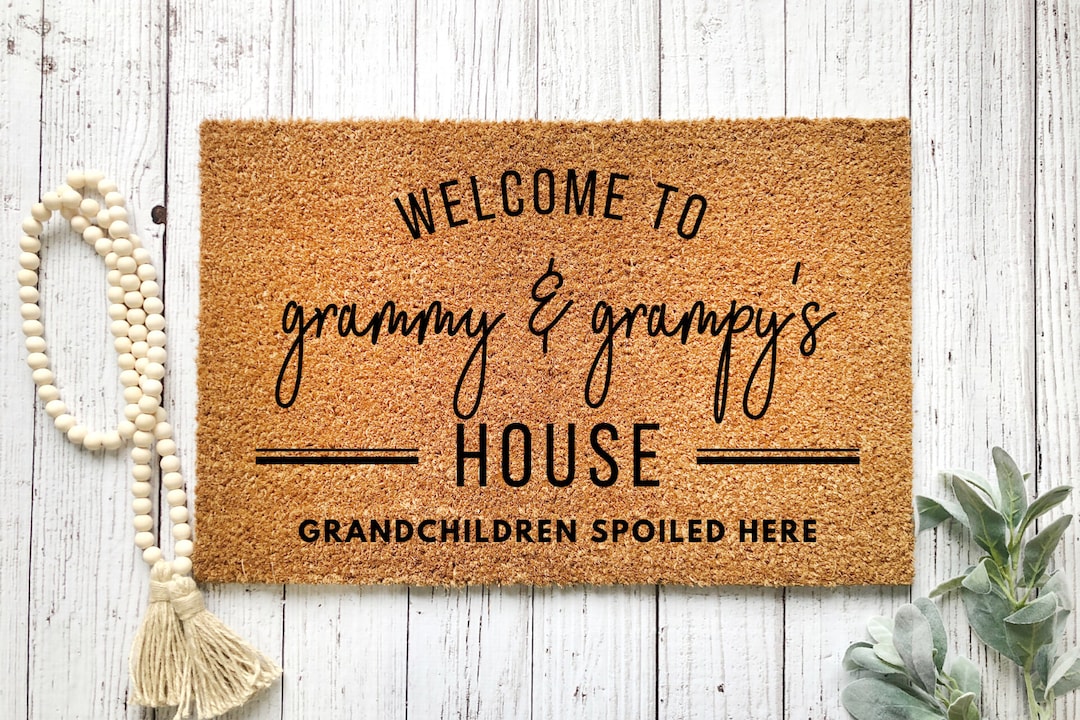 Grandma and Grandpa's Doormat, Personalized Doormat, Grandparents Gift