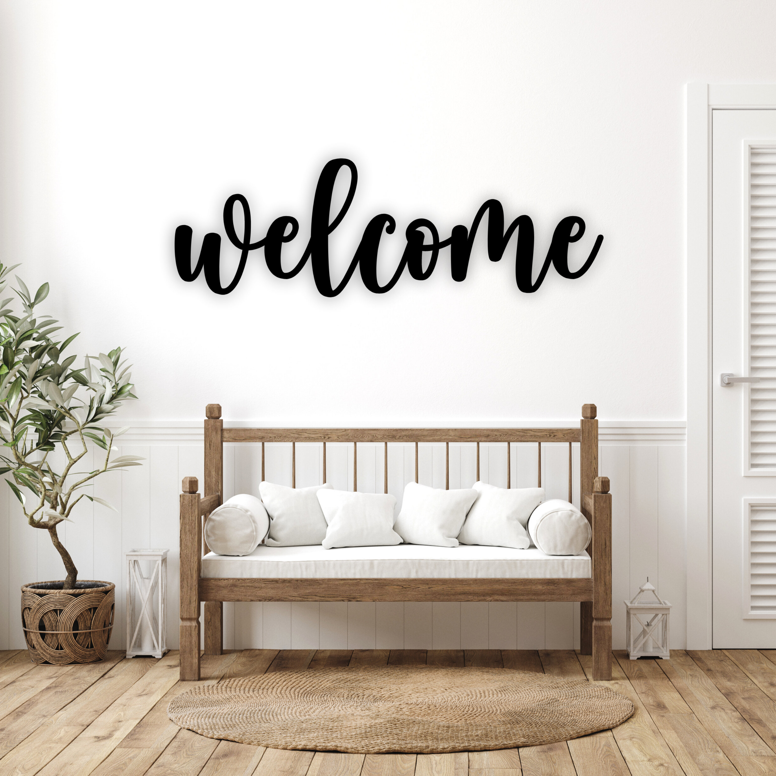 Outdoor Welcome Sign, Welcome Metal Word,  Wedding Welcome Sign, Housewarming Gift, Realtor Closing Gift, Welcome Word Wall Art
