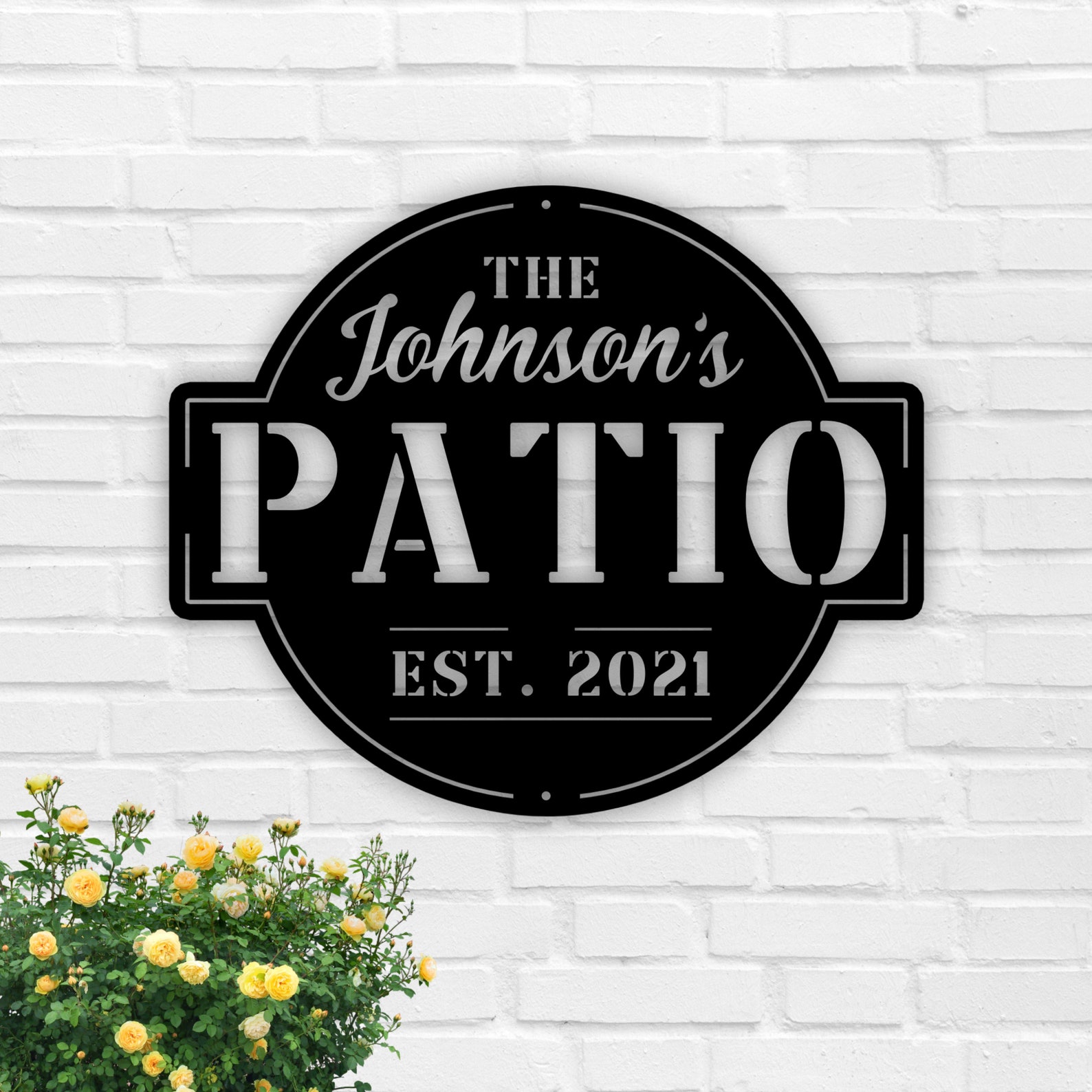 Personalized Family Name Patio Metal Sign To The Etsy