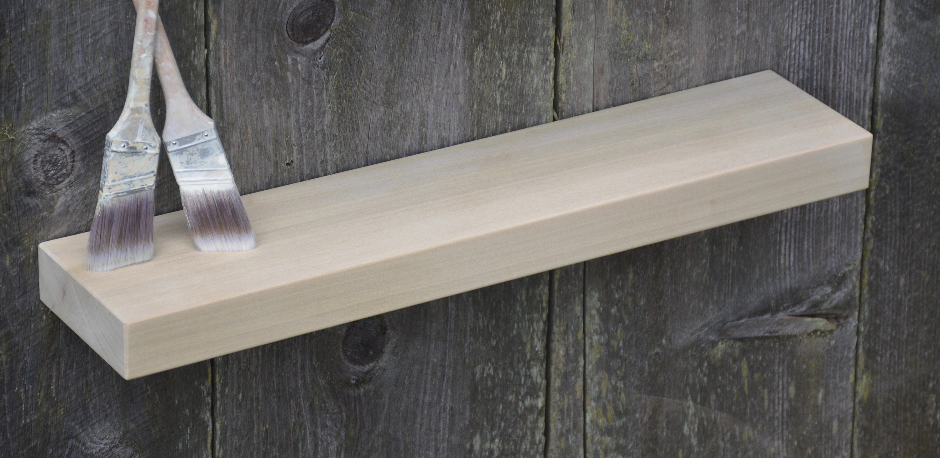 Solid Wood Floating Shelves, Unpainted Ready to Decorate Etsy