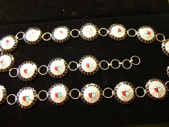 full bonnet Zuni Concho belt