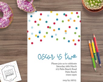 kids party invite etsy