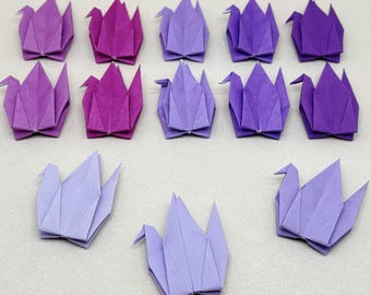 100 Origami Paper Cranes Craft Party Wedding Christmas Gift Decor Bird Paper Goods Crane All Shades of PURPLE