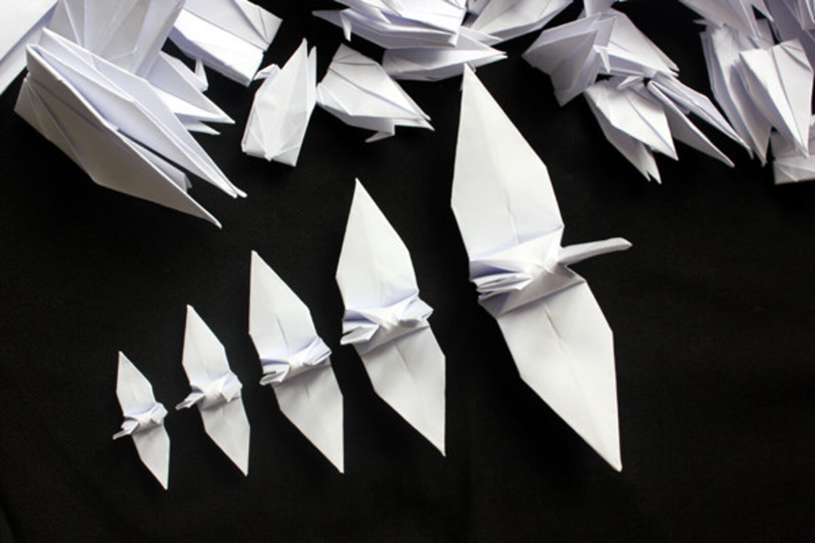 500 Pure White Origami Paper Cranes Crafts Paper Goods Wedding Pure