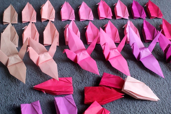 50 Pastel Colored Japanese Origami Crane Paper Crane Origami Cranes Paper  Cranes 