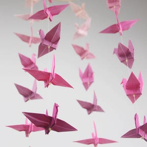 Baby Crib Mobile Origami Paper Crane Shades Color Cot Cranes Mobiles for Girl Bedroom Party Decor Nursery