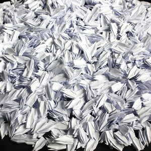 1000 Pure White Origami Paper Cranes Crafts Paper Goods Wedding Pure Love 10x10cm 39 Origami Crane image 3