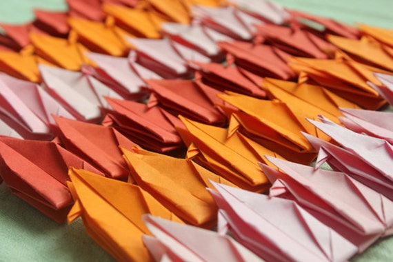 10 X 10cm4 100 Grullas De Papel Personalizado Para Boda Decoración De Casa Habitación Infantil Todos Los Matices De Rojo Papel Bienes Grúa