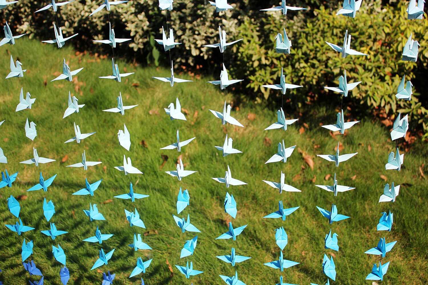 Lot De 200 Grues En Origami – 10 Guirlandes – Décor Mariage