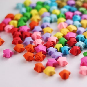100 Origami Lucky Stars Mixed Candy Colors Wishing Stars for Party/Wedding/Home Decor Gift