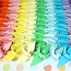 Valentine 1000 Paper Cranes Crafts Customized for Wedding Origami Christmas Ornament Bird Paper Goods Crane Mixed Color