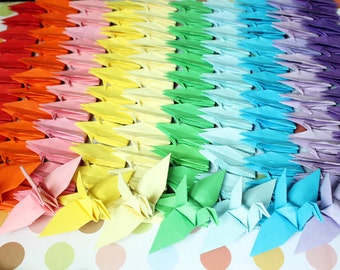 Valentine 1000 papier kranen ambachten aangepast voor bruiloft origami kerst ornament vogel papierwaren kraan gemengde kleur