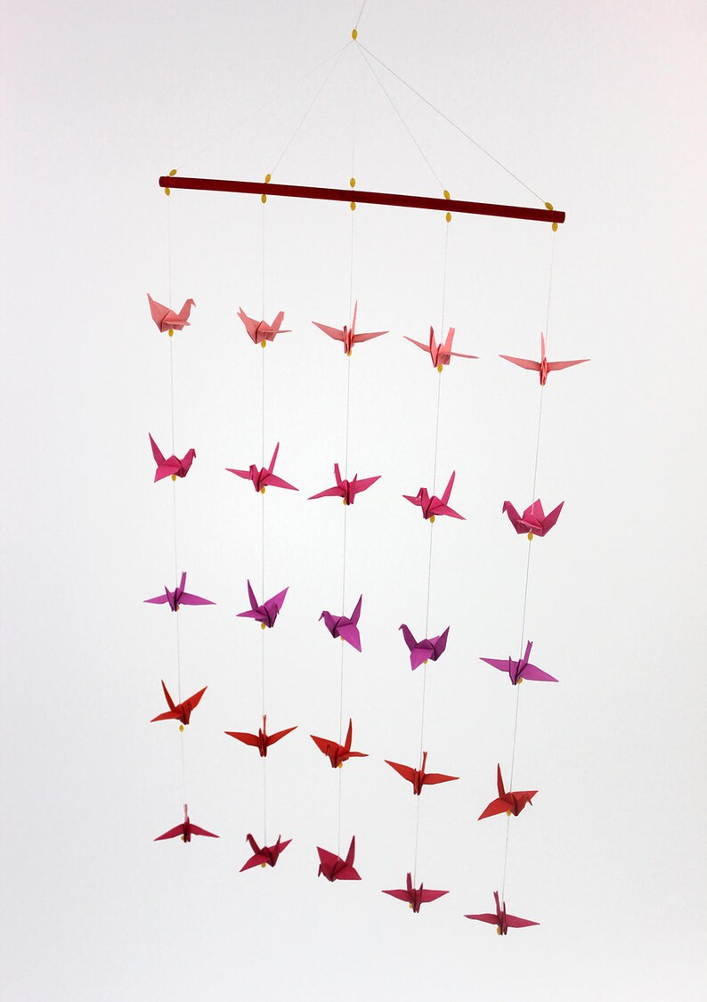Nursery Hanging Strings Baby Crib Mobile Mini Origami Paper Etsy