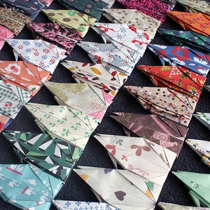 100 Origami Paper Cranes Wedding Christmas Gift Event  Decor Bird Paper Goods Crane Flower Design Pattern