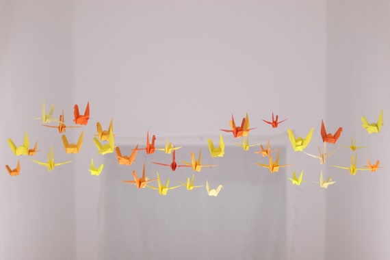 80 Cranes Garland Christmas Crane Ornament Single Hanging Etsy