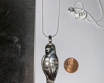 Parrot pendant on 24’ stainless chain