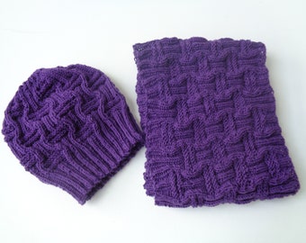 Set "Sarah" Mütze und Loop, Merino