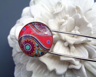 Cloth pin "Ornament" shawl pin, lapel pin, scarf pin, jewelry pin