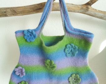 Felt bag, shopper "Flower" bag