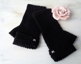 Hand-knitted cuffs "Carmen", arm warmers, wrist warmers, mittens