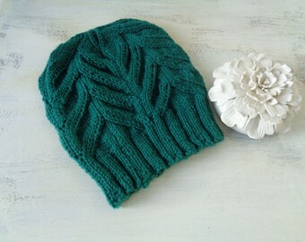 Beanie, lace hat, knitted hat "Forest Fairy" made of wool from Merino sheep