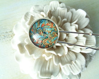 Cloth pin "Ornament" shawl pin, lapel pin, scarf pin, jewelry pin