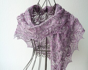 Lace shawl, shoulder shawl "hydrangea" hand-knitted from hand-dyed wool