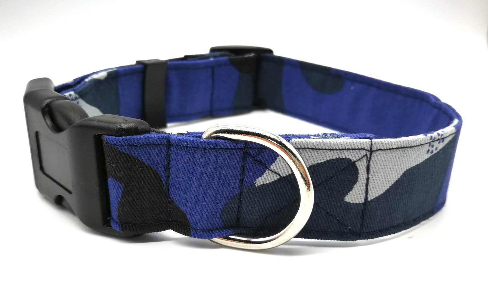 Blue Camouflage Dog Collar Adjustable Dog Collar Dog Etsy UK