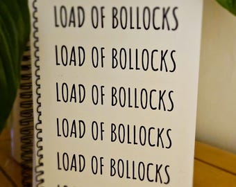 A5 ring bound funny notebook | Load of Bollocks