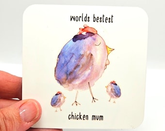 Best Chicken Mum Coaster