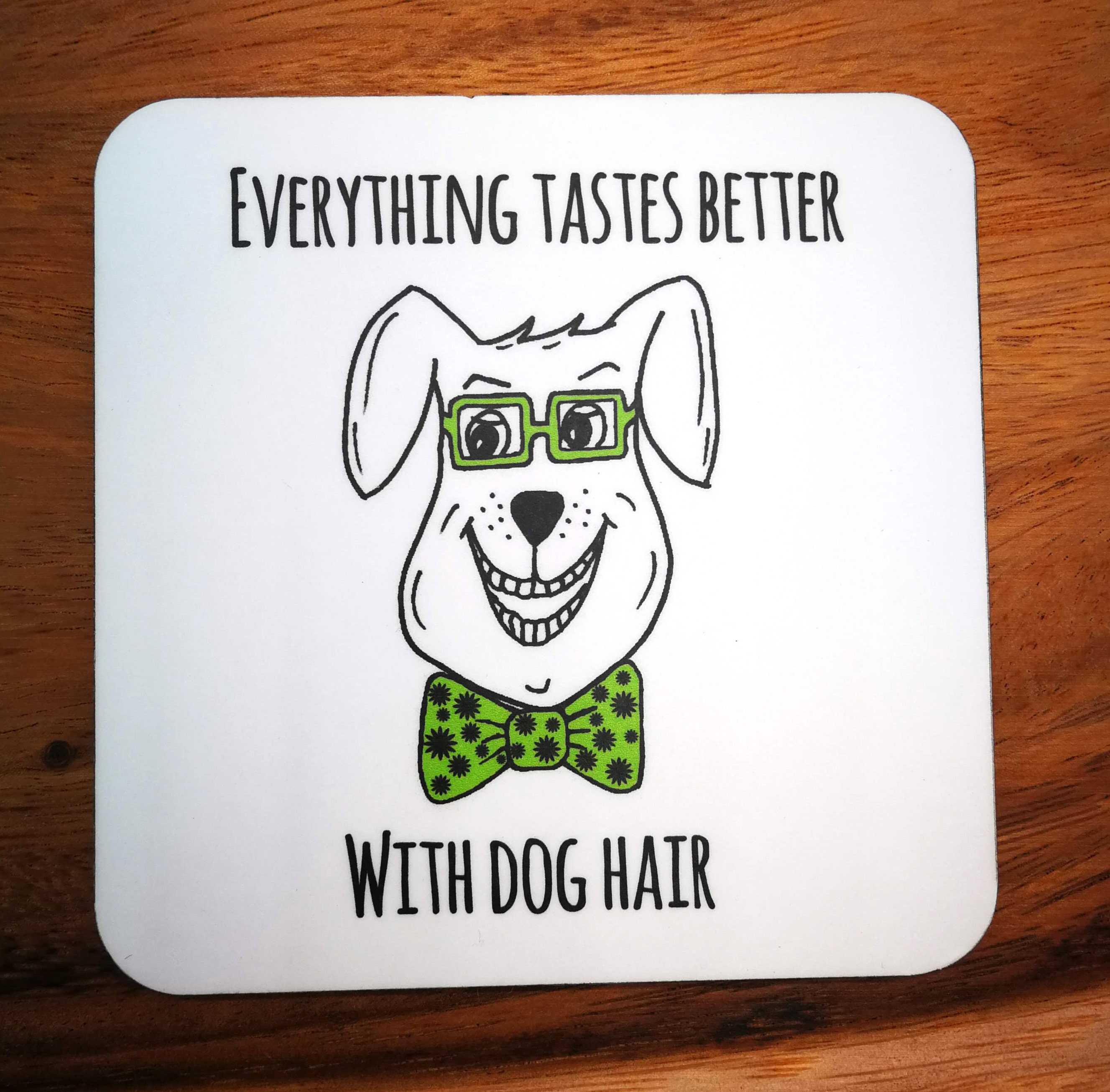 Set of 4 Dog Coasters I Woof You Comical Sayings BNWT Love me Love my Dog
