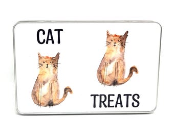 Tortoise shell Cat metal treat tin