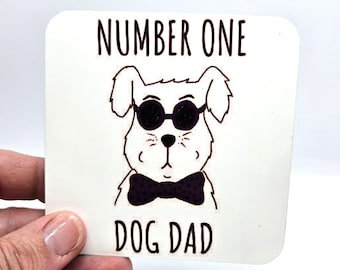 Number One Dog Dad Coaster