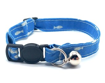 Blue Fish breakaway safety cat collar