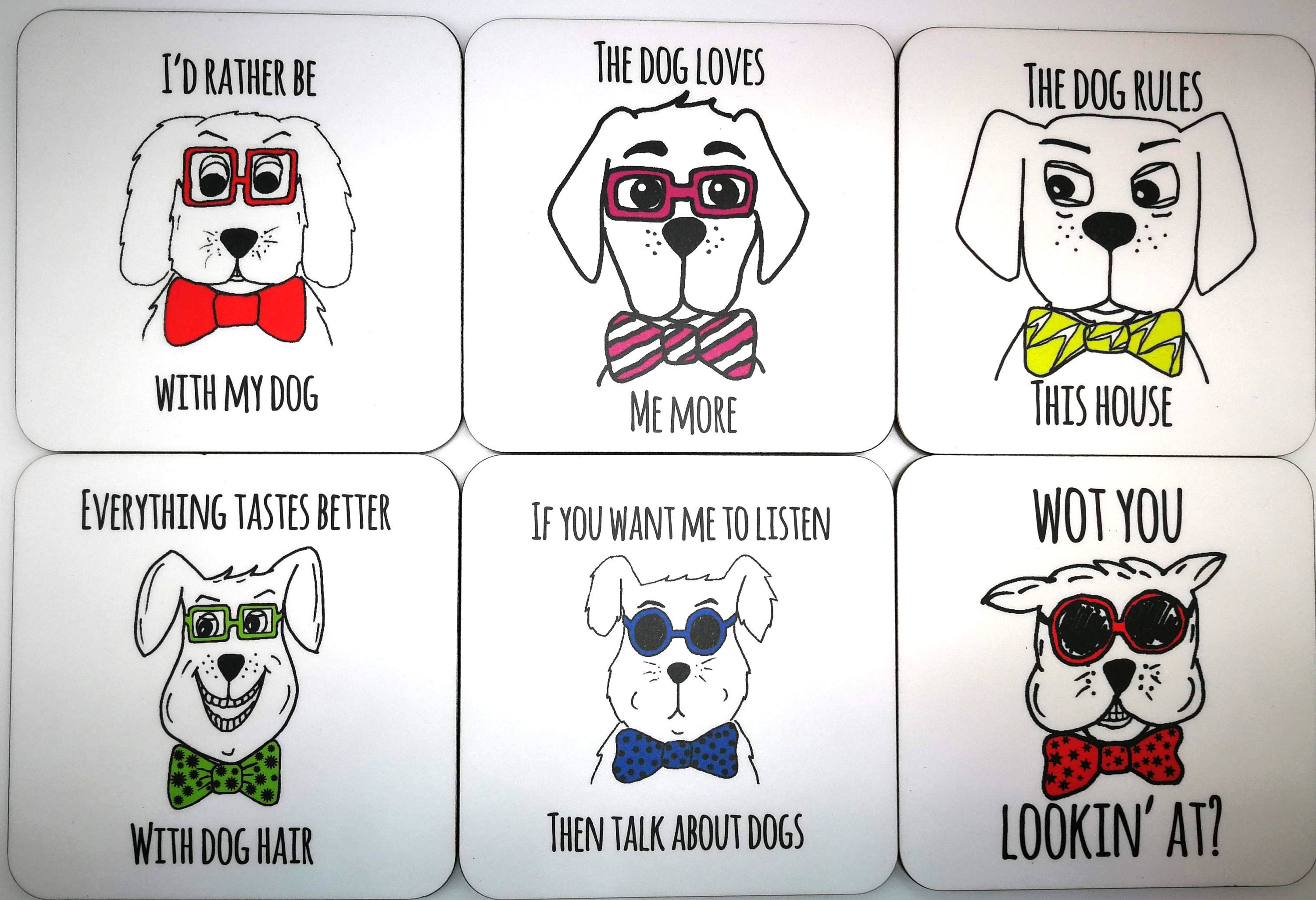 funny dog coasters