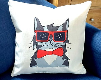 Cool Grey Tabby Cat Cushion