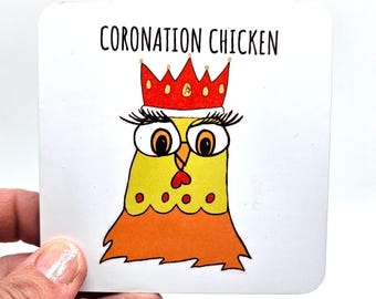 Coronation Chicken Coaster Yellow