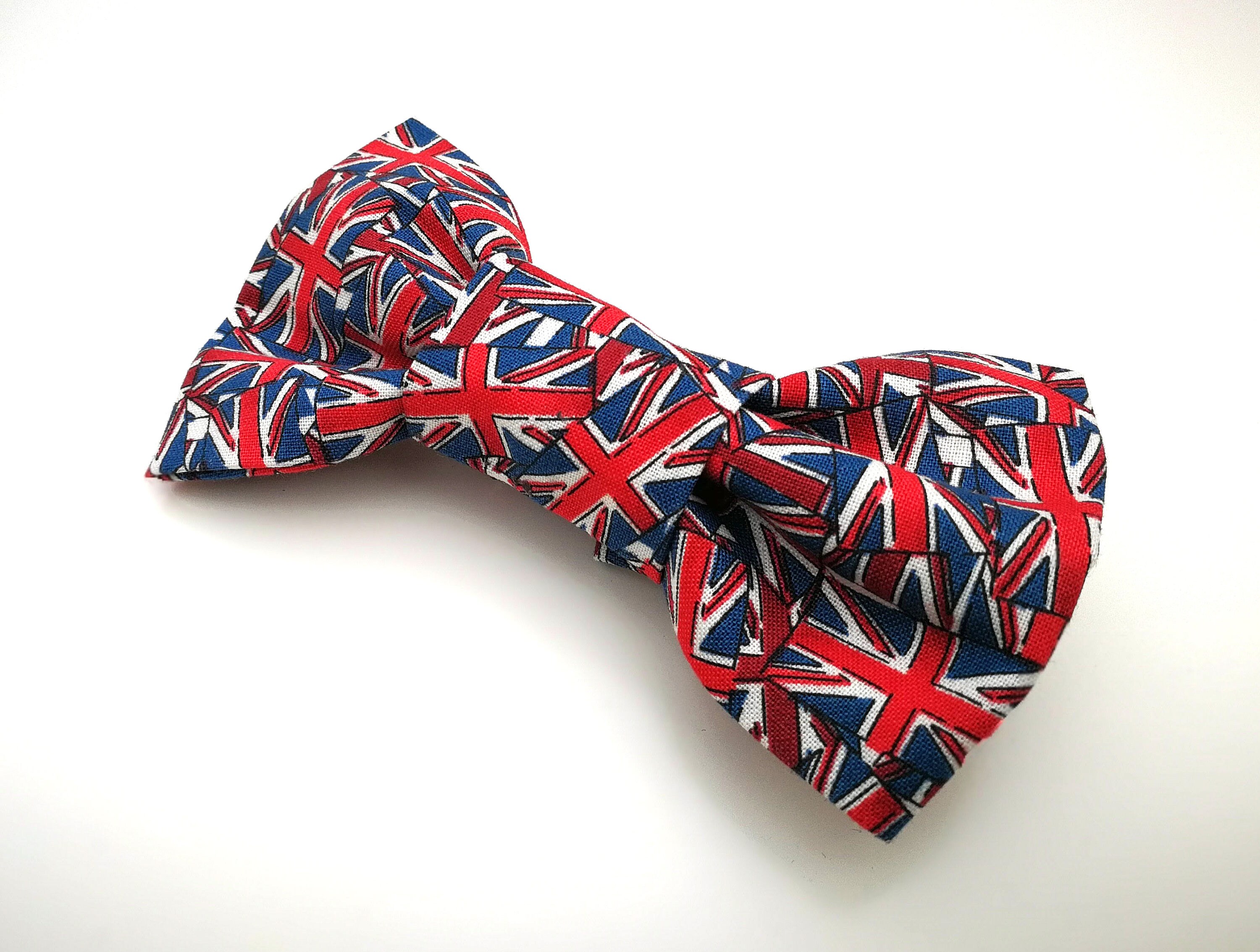 union jack dog bow tie