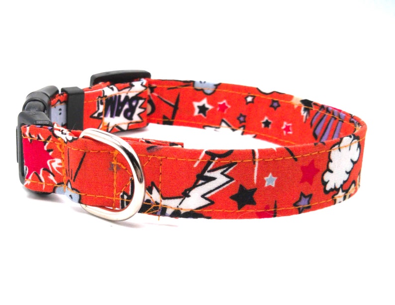 Orange Superhero Dog Collar Adjustable Dog Collar Dog Etsy UK