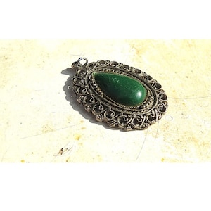 Grote vintage ovale sierlijke filigraanhanger voor damesketting