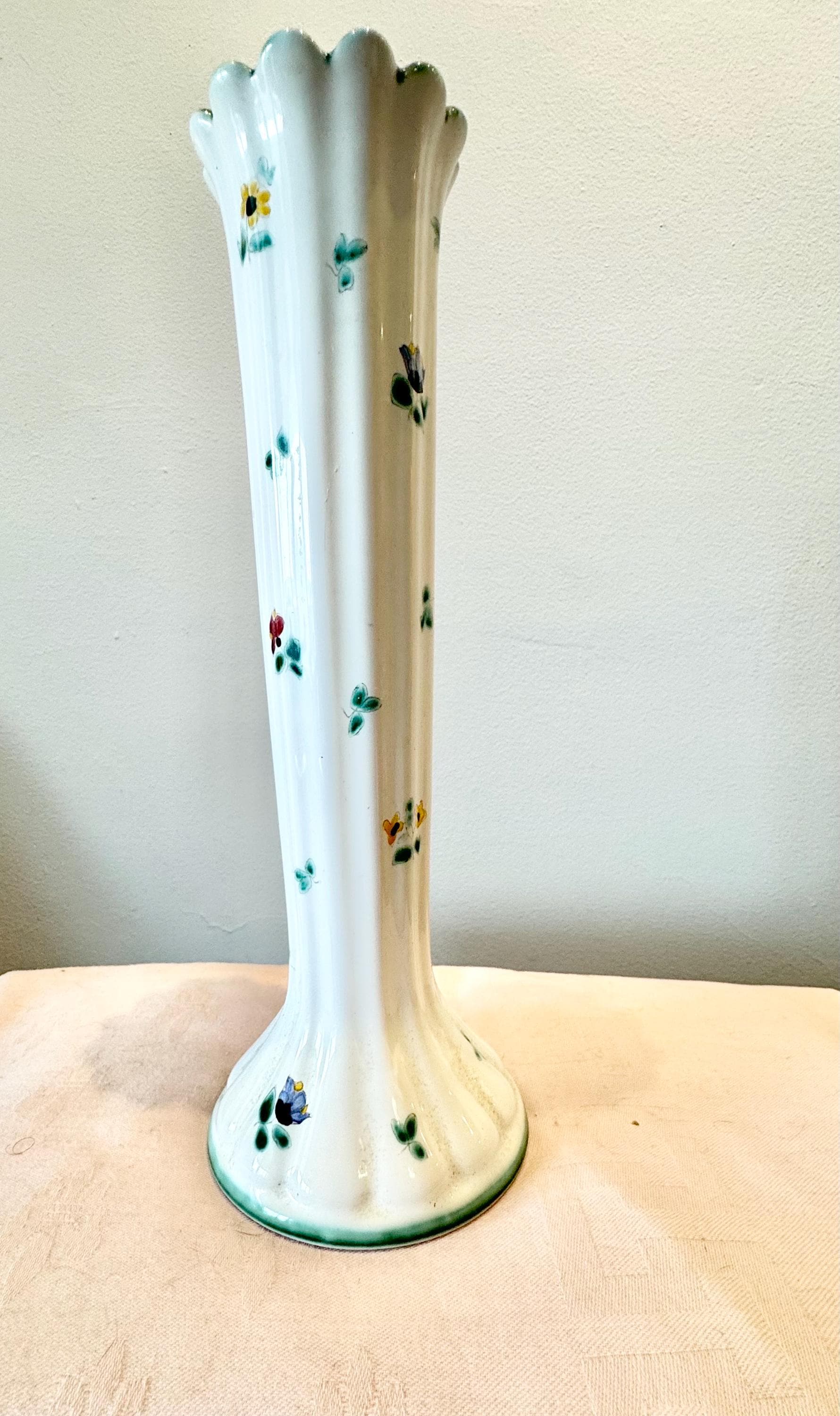 ヴィンテージ グムンドナー セラミック花瓶：オーストリアの手描きの