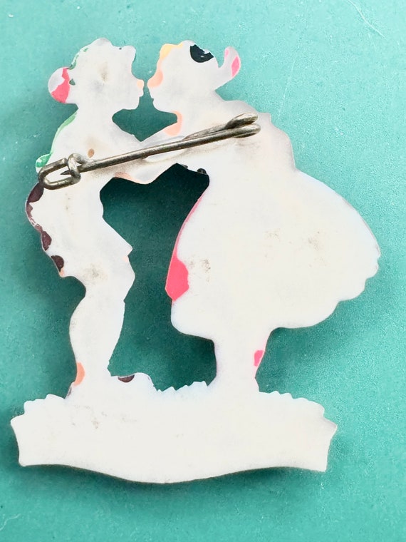 Vint German Hat Pin, KISSING OKTOBERFEST COUPLE, … - image 3
